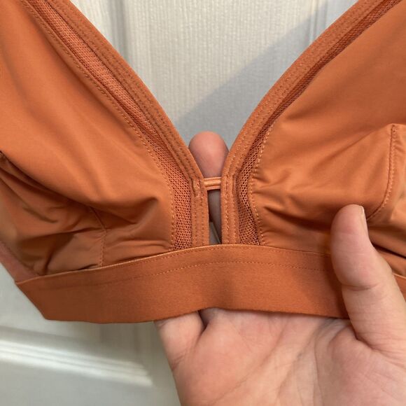 LIVELY Unlined Mesh Bra Size 1 Rust Brown | 32D 32DDD 34D 34DDD | Wireless NWT - Picture 6 of 16